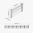 MON MARCHE DECO - Kit Clôture PRO PVC Blanc H. 120 cm - 2 Lisses + 3 Soubassements - 11,30 m - vignette