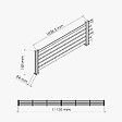 MON MARCHE DECO - Kit Clôture SLIM PVC Blanc H. 72 cm - 5 Lisses claire-voie - 11,10 m - vignette