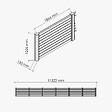MON MARCHE DECO - Kit Clôture PRO PVC Blanc H. 120 cm - 10 Lisses claire-voie - 11,30 m - vignette