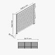 MON MARCHE DECO - Kit Clôture SLIM PVC Blanc H. 180 cm - 15 Lisses claire-voie - 5,60 m - vignette