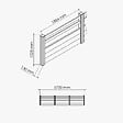 MON MARCHE DECO - Kit Clôture PRO PVC Blanc H. 120 cm - 2 Lisses + 3 Soubassements - 5,70 m - vignette