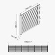 MON MARCHE DECO - Kit Clôture PRO PVC Blanc H. 180 cm - 15 Lisses claire-voie - 11,30 m - vignette