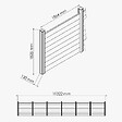 MON MARCHE DECO - Kit Clôture PRO PVC Blanc H. 180 cm - 8 Soubassements - 11,30 m - vignette
