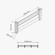 MON MARCHE DECO - Kit Clôture PRO PVC Blanc H. 72 cm - 1 Lisse + 2 Soubassements - 5,70 m - vignette