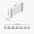 MON MARCHE DECO - Kit Clôture PRO PVC Blanc H. 120 cm - 4 Lisses - 11,30 m - vignette
