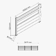 MON MARCHE DECO - Kit Clôture SLIM PVC Blanc H. 120 cm - 2 Lisses + 3 Soubassements - 5,60 m - vignette