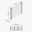 MON MARCHE DECO - Kit Clôture PRO PVC Blanc H. 180 cm - 8 Soubassements - 5,70 m - vignette