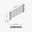 MON MARCHE DECO - Kit Clôture SLIM PVC Blanc H. 90 cm - 7 Lisses claire-voie - 5,60 m - vignette