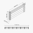 MON MARCHE DECO - Kit Clôture PRO PVC Blanc H. 90 cm - 2 Lisses + 3 Soubassements - 11,30 m - vignette