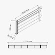 MON MARCHE DECO - Kit Clôture SLIM PVC Blanc H. 90 cm - 2 Lisses + 3 Soubassements - 11,10 m - vignette