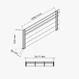 MON MARCHE DECO - Kit Clôture SLIM PVC Blanc H. 90 cm - 2 Lisses + 3 Soubassements - 5,60 m - vignette
