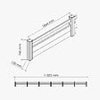 MON MARCHE DECO - Kit Clôture PRO PVC Blanc H. 72 cm - 1 Lisse + 2 Soubassements - 11,30 m - vignette