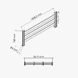 MON MARCHE DECO - Kit Clôture SLIM PVC Blanc H. 72 cm - 3 Lisses - 5,60 m - vignette