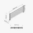MON MARCHE DECO - Kit Clôture SLIM PVC Blanc H. 72 cm - 5 Lisses claire-voie - 5,60 m - vignette