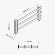 MON MARCHE DECO - Kit Clôture PRO PVC Blanc H. 90 cm - 3 Lisses - 5,70 m - vignette