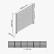 MON MARCHE DECO - Kit Clôture SLIM PVC Blanc H. 180 cm - 15 Lisses claire-voie - 11,10 m - vignette