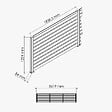 MON MARCHE DECO - Kit Clôture SLIM PVC Blanc H. 120 cm - 10 Lisses claire-voie - 5,60 m - vignette