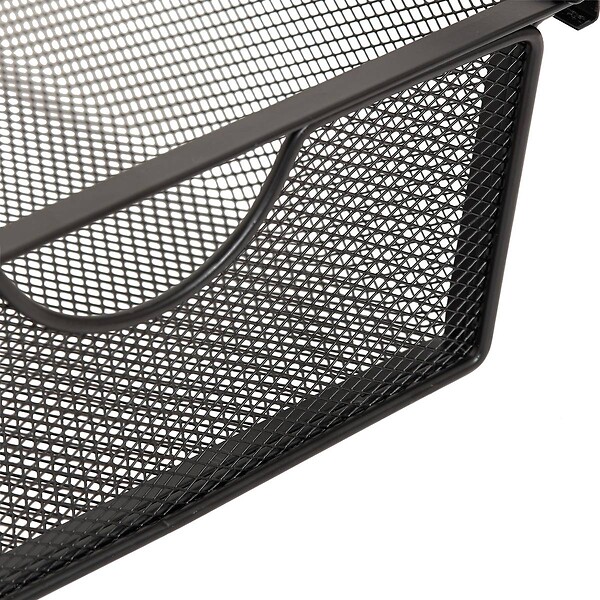 5 FIVE SIMPLY SMART - Etagère suspendue avec tiroir coulissant Spacy noir - large