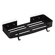 5 FIVE SIMPLY SMART - Étagère de douche rectangle stick adhésif noir "Blackalu" - vignette