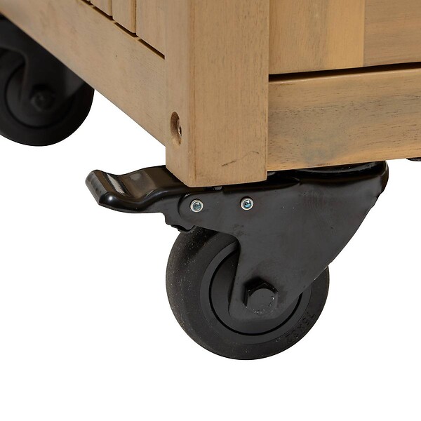 HESPERIDE - Module de cuisine d'été Lodgia 2 portes 50x100cm bois d'acacia - large