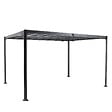 HESPERIDE - Pergola "Belize" graphite 3,8x3m en aluminium traité époxy - vignette