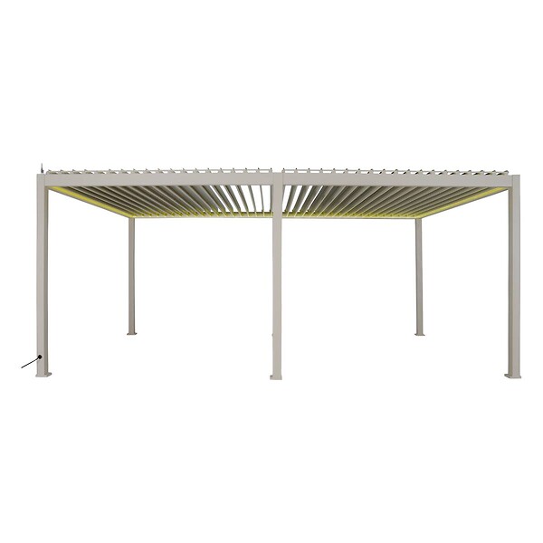 HESPERIDE - Pergola bioclimatique autoportante Evora 6x3m argile - large
