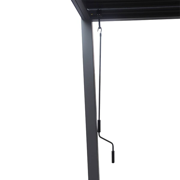 HESPERIDE - Pergola autoportante Evonis 3x3m gris graphite - large