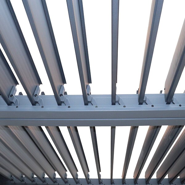 HESPERIDE - Pergola autoportante Evonis 3x3m gris graphite - large