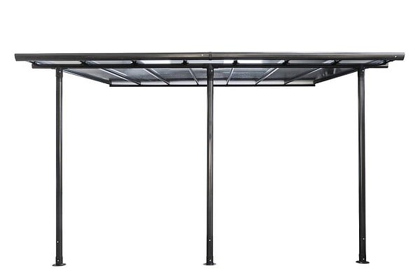 HESPERIDE - Pergola adossée Belize Graphite - large