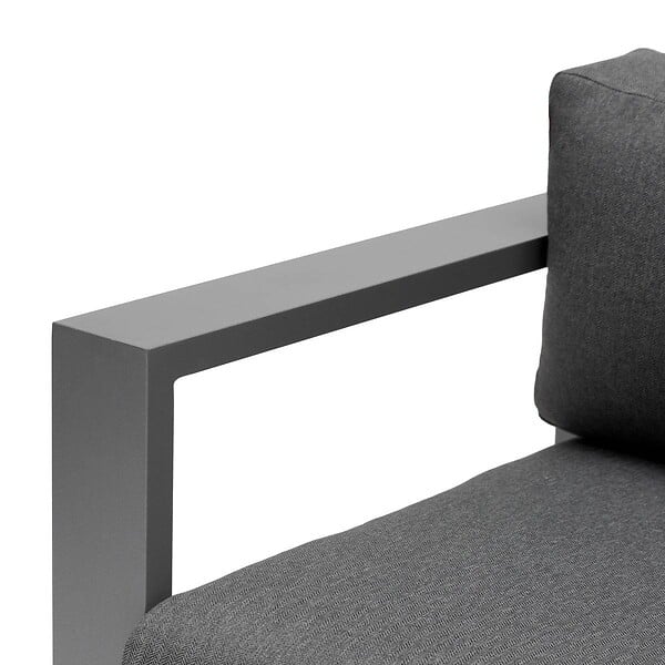 HESPERIDE - Canapé de jardin "Allure" 2 places graphite & gris zebrano en aluminium traité époxy - large