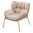 HESPERIDE - Salon de jardin "Meloane" taupe 5 places en polyester et acier - vignette