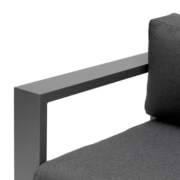 HESPERIDE - Canapé de jardin "Allure" 3 places graphite & gris zebrano en aluminium traité époxy - large