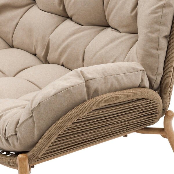 HESPERIDE - Canapé de jardin "Meloane" beige 2 places en acier polyester - large