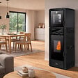 SANNOVER - Poêle à Granulés Etanche avec Four Ardoria 13 kW Sannover + Kit d'installation - vignette