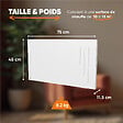 BESTHERM - Radiateur électrique fixe à inertie sèche céramique - BESTHERM - SPARK 1500W - horizontal blanc - NF - vignette