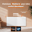 BESTHERM - Radiateur électrique fixe à inertie sèche céramique - BESTHERM - SPARK 2000W - horizontal blanc - NF - vignette