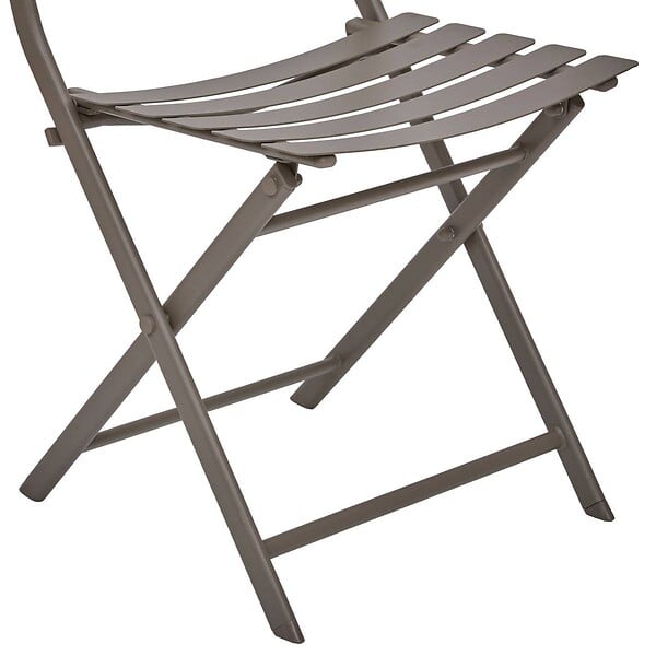 HESPERIDE - Chaise de jardin empilable Greensboro café - large