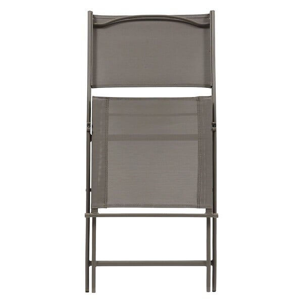 HESPERIDE - Lot de 4 Chaises de jardin Modula pliables noisette - large