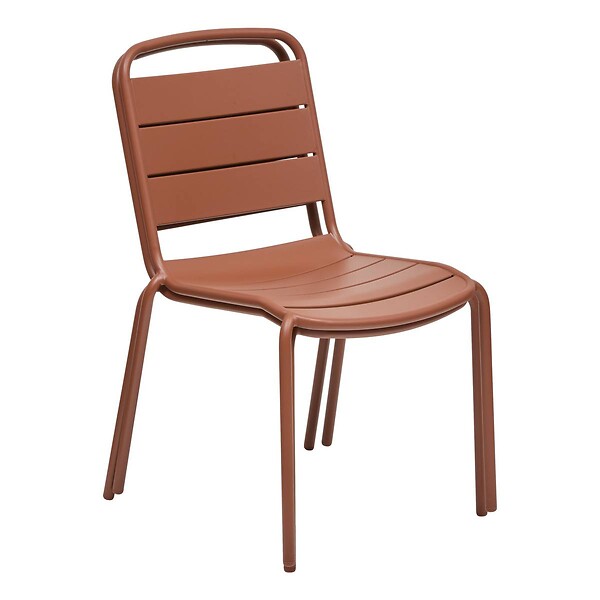 HESPERIDE - Chaise de jardin empilable Alegoria acajou - large