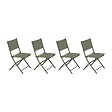 HESPERIDE - Lot de 4 chaises de jardin Modula pliables vert laurier - vignette