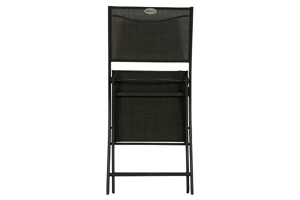 HESPERIDE - Lot de 4 chaises de jardin pliantes "Modula" anthracite & graphite acier traité époxy - large