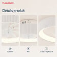 THOMSON - Ventilateur de plafond avec lumière THOMSON LILA avec 7 pales, diamètre de 50 cm et télécommande incluse - vignette