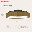 THOMSON - Ventilateur de plafond avec lumière THOMSON ALMA avec 7 pales, diamètre de 50 cm et télécommande incluse - vignette