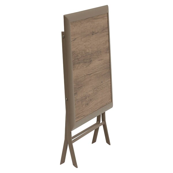 HESPERIDE - Table de jardin 2 places Azua pliable café 71x71cm - large