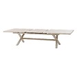 HESPERIDE - Table de jardin extensible "Axiome" effet bois lin & argile 12 places en aluminium - vignette