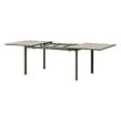 HESPERIDE - Table de jardin "Dilors" effet bois lin & vert laurier 10 places en aluminium - vignette