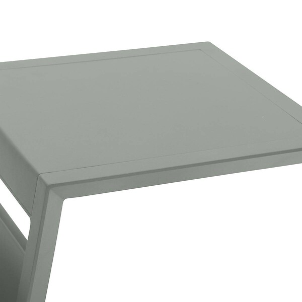 HESPERIDE - Table d''appoint de jardin carrée "Allure" vert laurier 55x45x55cm - large