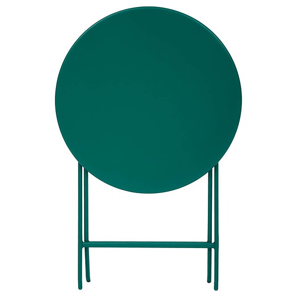 HESPERIDE - Table de jardin 2 places Greensboro plaible D60cm vert opale - large