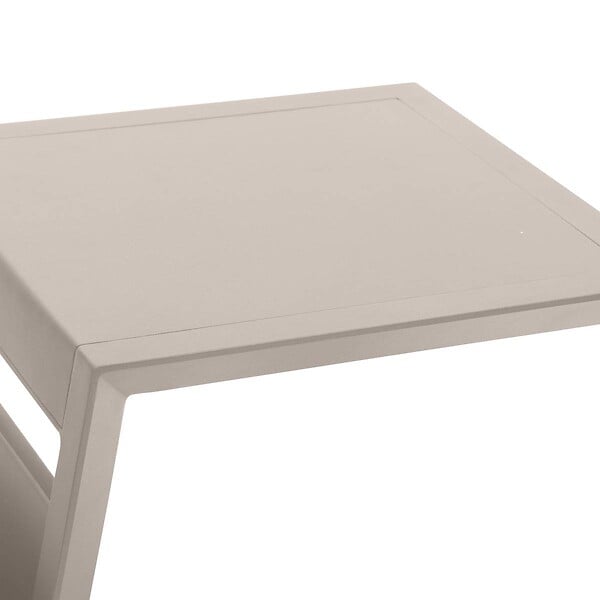 HESPERIDE - Table d'appoint de jardin carrée "Allure" argile 55 x 45 x 55cm en aluminium - large