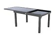 HESPERIDE - Table extensible rectangulaire en verre Piazza 6/10 places Gris anthracite - Hespéride - vignette